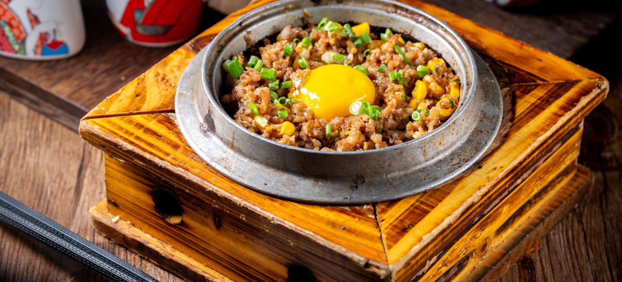 肉末蒸蛋饭 – Minced Pork Rice Bowl